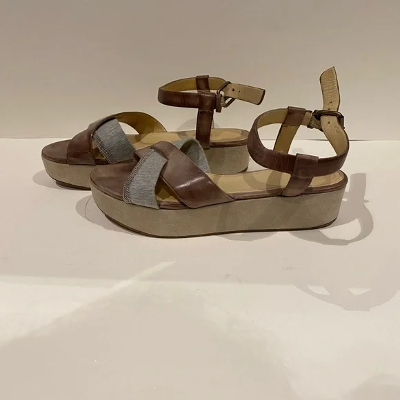 Brunello Cucinelli Leather Women's Sandals - Picture 3 of 6